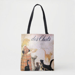 Bolsa Tote Garota com gatos, Alexandre Steinlen