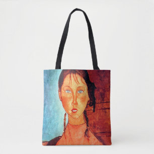 Bolsa Tote Garota com rabo-de-porco, Modigliani
