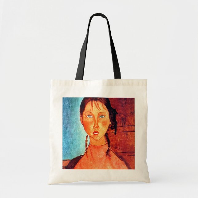 Bolsa Tote Garota com rabo-de-porco, Modigliani (Frente)