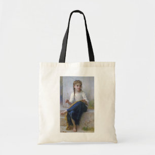 Bolsa Tote Garota costurando, Bouguereau
