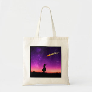 Bolsa Tote Garota da Silhueta assiste um acidente de meteorit