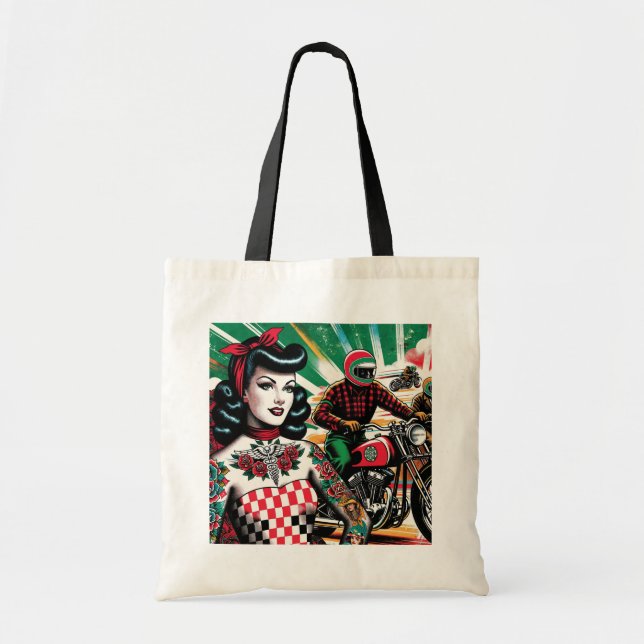 Bolsa Tote Garota de Motocicleta (Frente)