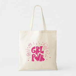 Bolsa Tote Garota Grafite Doodle Girly Doodle Power Girl