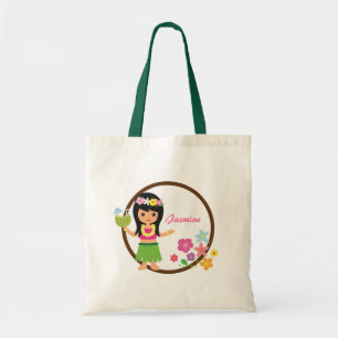 Bolsa Tote Garota Hula Fofa Tema Luau Havaiano