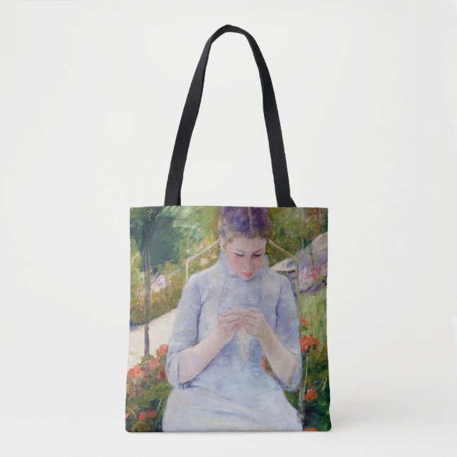 Bolsa Tote Garota no Jardim, Mary Cassatt (Frente)