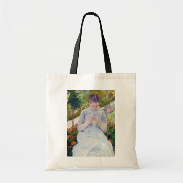 Bolsa Tote Garota no Jardim, Mary Cassatt (Frente)