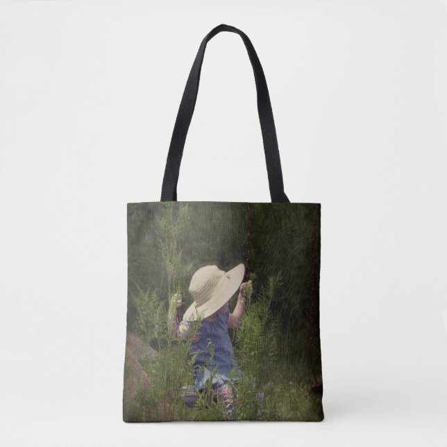Bolsa Tote Garota pequena em um balanço (Frente)