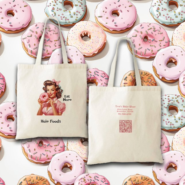 Bolsa Tote Garota Pin-Up - Baker Pensava Comer Mais Comidas D (Criador carregado)