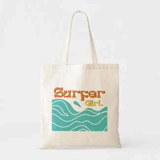 Bolsa Tote Garota surfadora surfando presentes mulheres