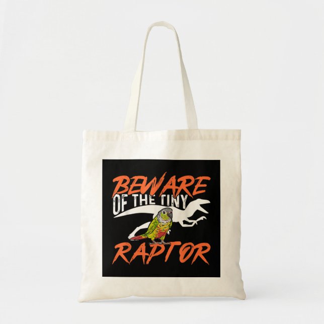 Bolsa Tote Garota Verde Cuidado Com O Pássaro Pequeno Raptor (Frente)