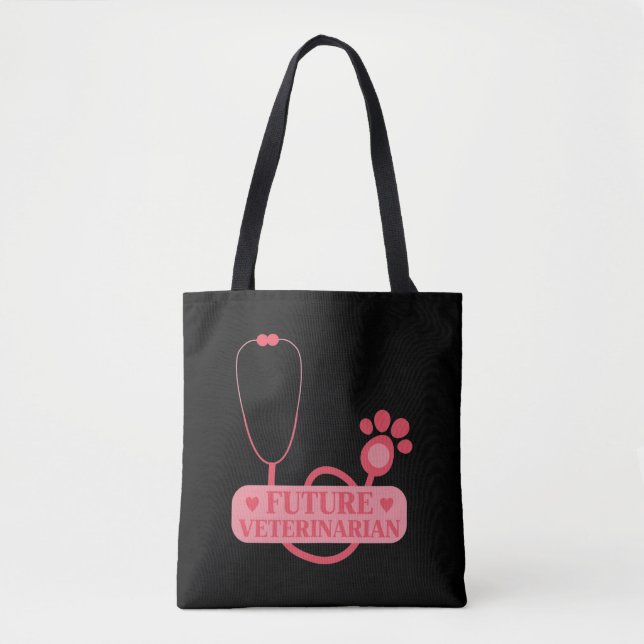Bolsa Tote Garota Veterinária do Futuro Menina Veterinária (Frente)