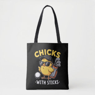 Bolsa Tote Garotas com Tacos Garota Golfista Clube de Golfe G