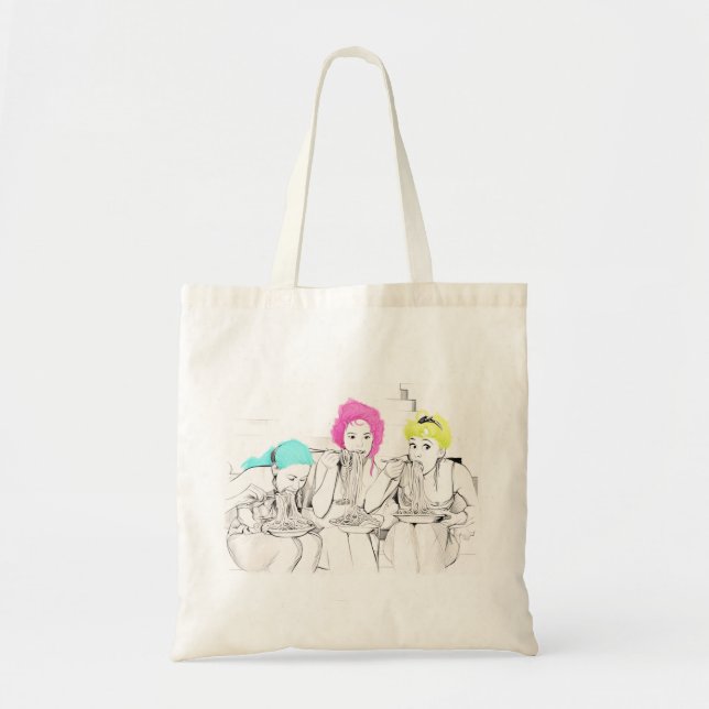 BOLSA TOTE GAROTAS COMENDO ESPAÇO (Frente)