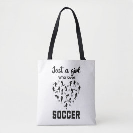Bolsa Tote Garotas da Silhout jogando futebol