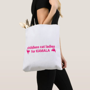 Bolsa Tote Garotas de gatos infantis para gatos rosa engraçad