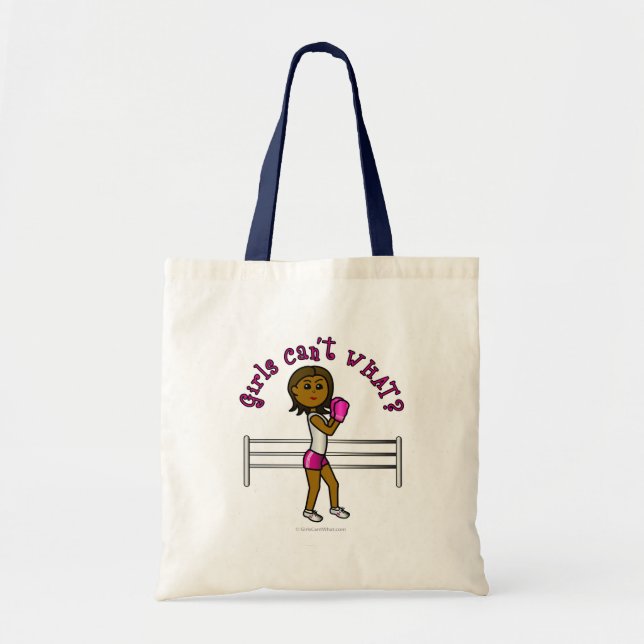 Bolsa Tote Garotas Rosa Escuras Boxing (Frente)