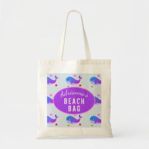 Bolsa Tote Garotas - Saco de Tote de Praia Roxa Personalizada