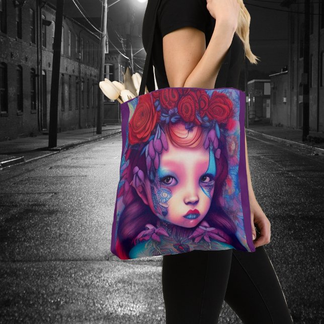 Bolsa Tote Garotas Whimsical Enfrentam Feiticeira Ninfa Toque (Criador carregado)