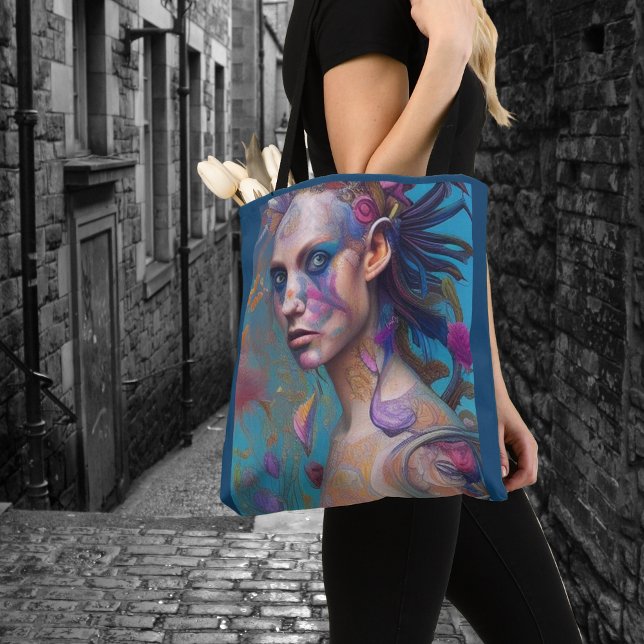 Bolsa Tote Garotas Whimsical Enfrentam Feiticeira Ninfa Toque (Criador carregado)