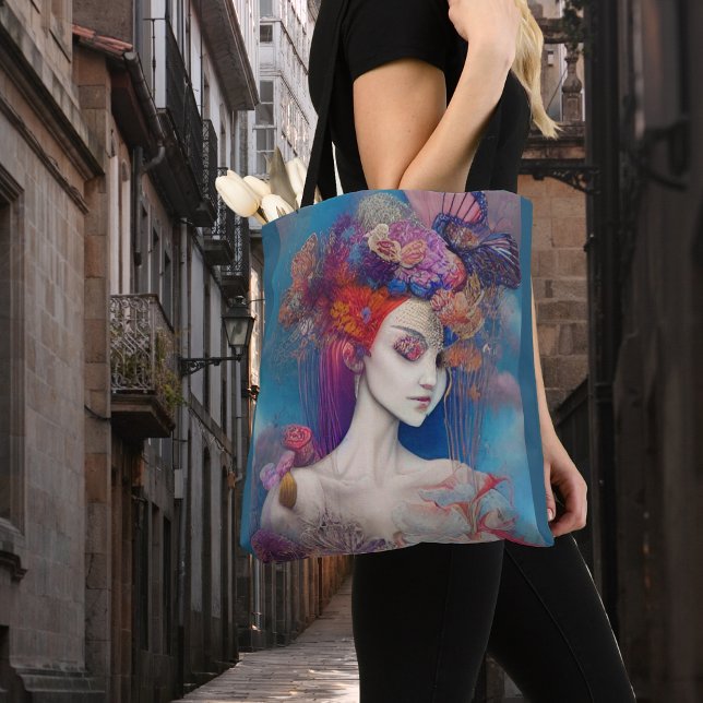 Bolsa Tote Garotas Whimsical Enfrentam Feiticeira Ninfa Toque (Criador carregado)