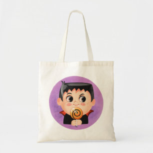 Bolsa Tote Garoto bonito com fantasia de Halloween de vampiro