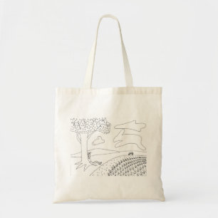 Bolsa Tote Garoto Gazando Nuvens Parque de Cores Tocando Tote