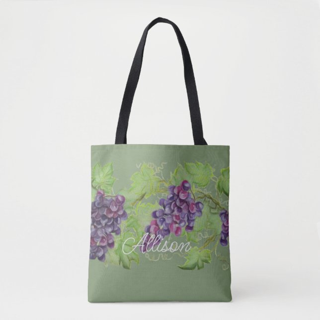 Bolsa Tote Garrafa Conselho do giz do giz roxo Gelado (Frente)