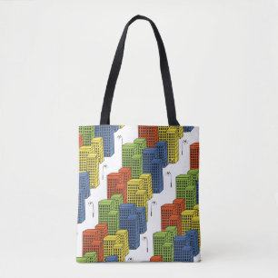 Bolsa Tote Garrafas De Vidro, Design de Padrão De Abstrato.