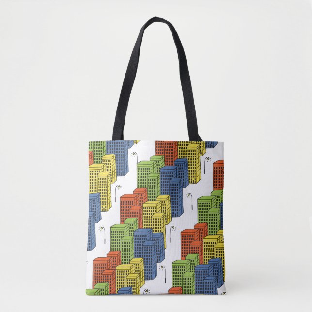 Bolsa Tote Garrafas De Vidro, Design de Padrão De Abstrato. (Frente)