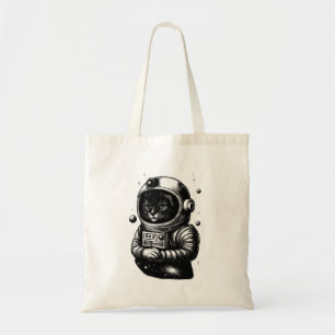 Bolsa Tote Gata Cósmica com Capacete Espacial - Sacola