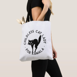 Bolsa Tote Gata Idiota Infantil de Gato Negro engraçado de Ka