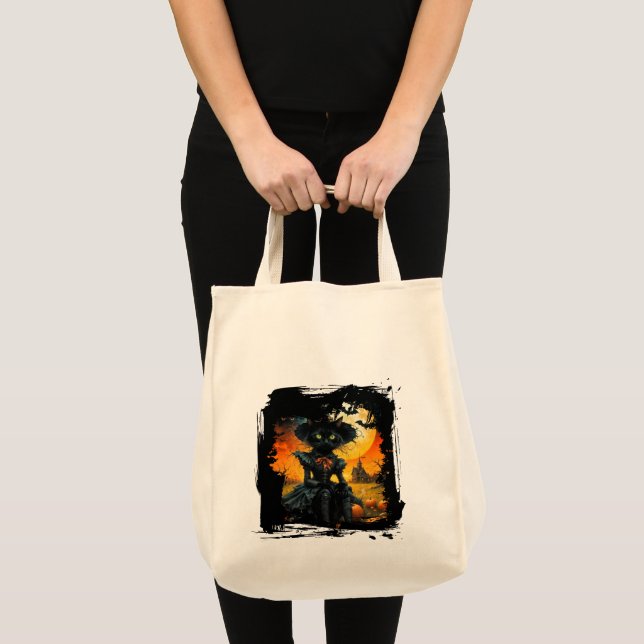 Bolsa Tote Gata Preta (Frente (produto))