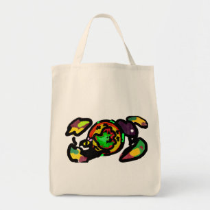 Bolsa Tote Gata Preta e Corvo remendo divertido