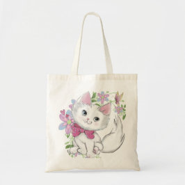 Bolsa Tote Gatinho Adorável Com Borboleta E Flores