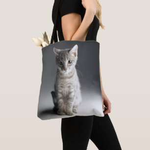Bolsa Tote Gatinho azul do gato malhado