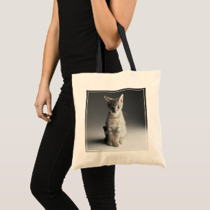 Bolsa Tote Gatinho azul do gato malhado