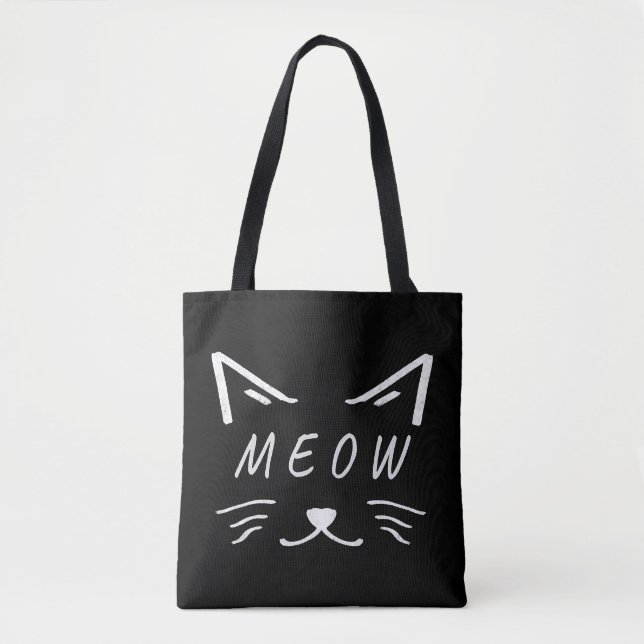 Bolsa Tote gatinho bonitinho com cara de vaca (Frente)