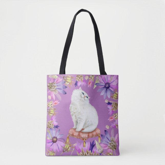 Bolsa Tote Gatinho Branco (Frente)