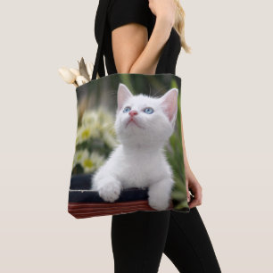Bolsa Tote Gatinho branco turco