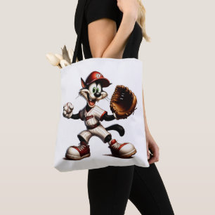 Bolsa Tote Gatinho De Beisebol Enrola Para Cima