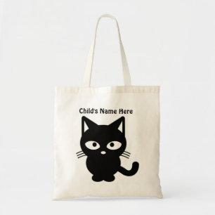 Bolsa Tote Gatinho de Gato Negro Bonito, Criança de Halloween