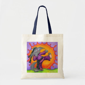 Bolsa Tote Gatinho de Kung Fu/sacola do mantimento