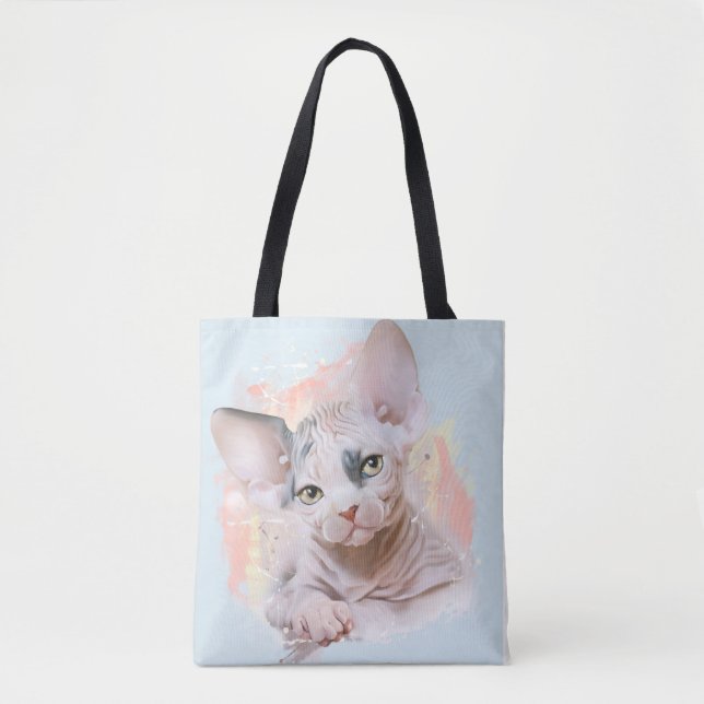 Bolsa Tote Gatinho de Sphynx (Frente)