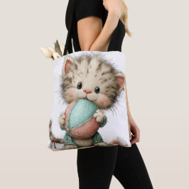 BOLSA TOTE GATINHO DE VERÃO ADORÁVEL E EXCÊNTRICO