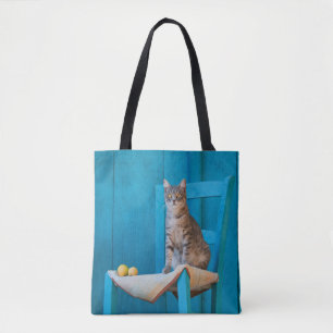 Bolsa Tote Gatinho Gato Gato Gato e Bonito em uma Foto de Cad