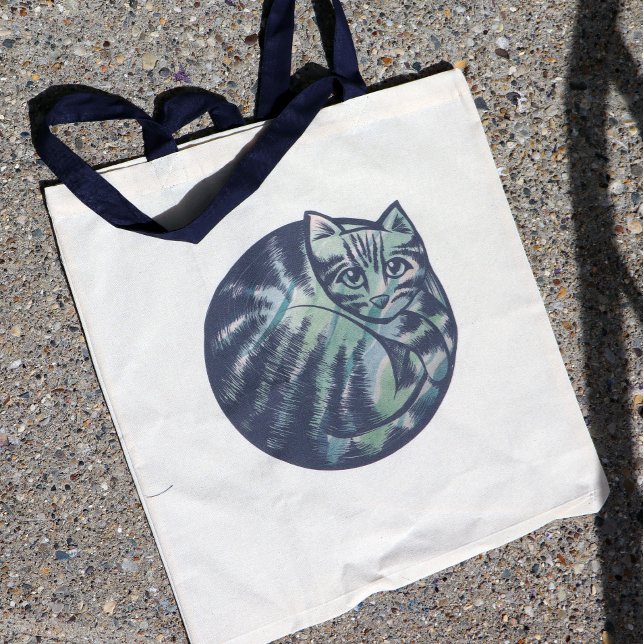 Bolsa Tote Gatinho giro de arte em gatos (Criador carregado)
