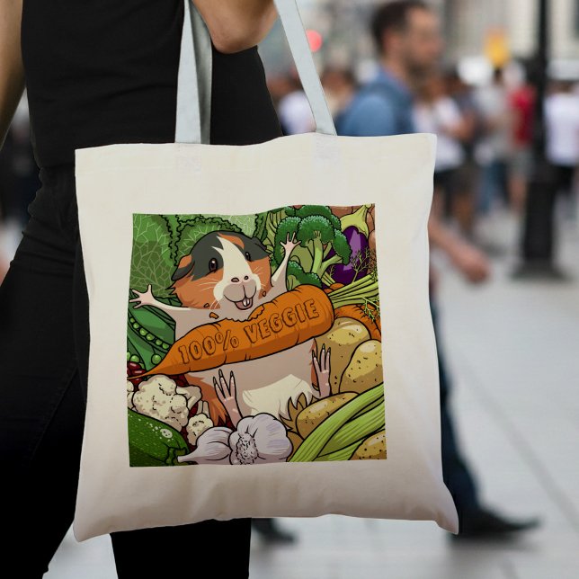 Bolsa Tote Gatinho-guincho 100% Veggie Carrot (Criador carregado)