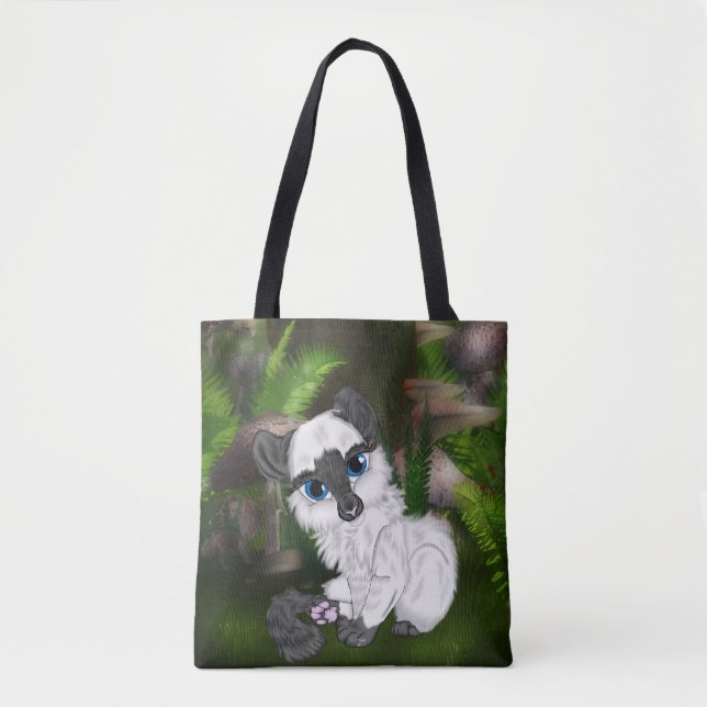 Bolsa Tote Gatinho macio Siamese adorável (Frente)