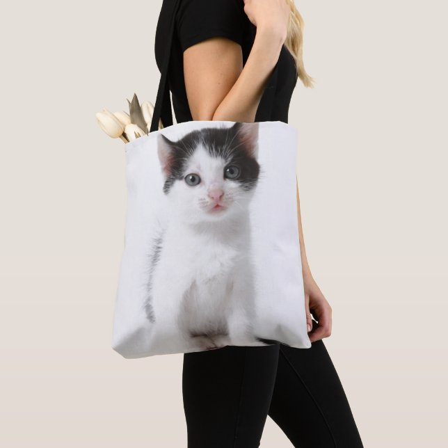 Bolsa Tote Gatinho manchado preto (Close Up)