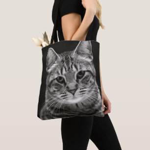 Bolsa Tote Gatinho preto do gato malhado